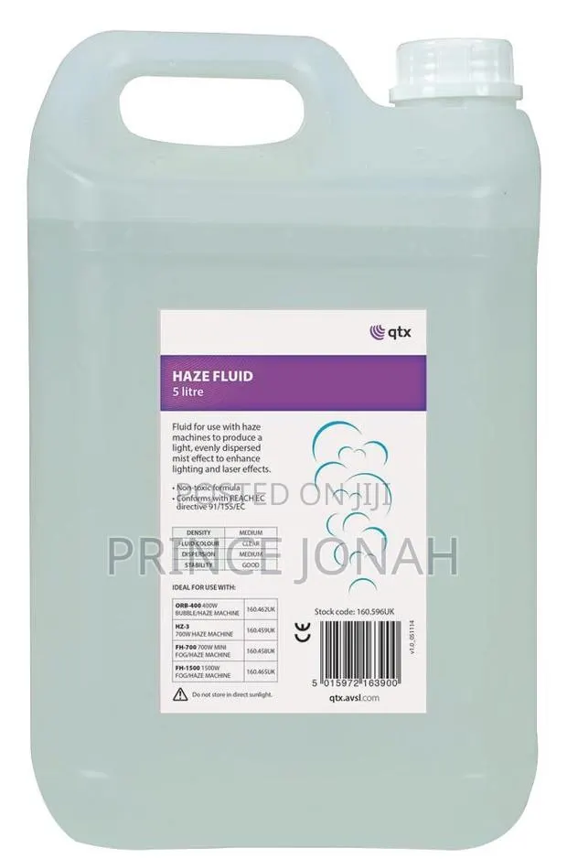 QTX | Haze Fluid 5L – Quality Fog Juice for All Smoke/Haze Machines · Photo 1