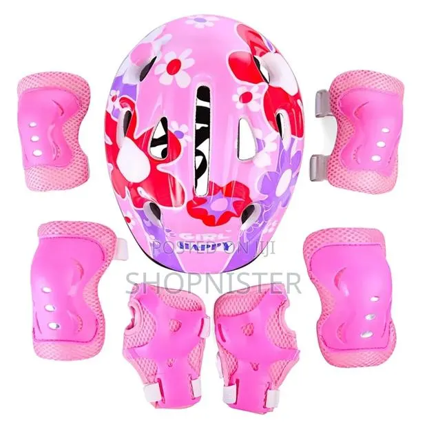 7pcs Bicycle Helmet Protect Gear Set for 5-13 Year-Old Girls · Photo 1