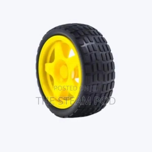 65mm Yellow Robot Smart Car Wheel · Photo 1