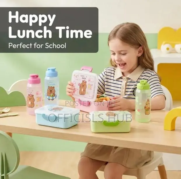 Children Lunch Box and Matching Water Bottle Set. · Photo 1