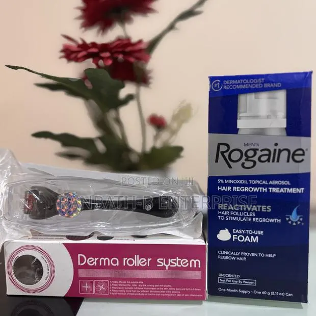 Rogaine 5% Minoxidil Plus Derma Roller Combo · Photo 1