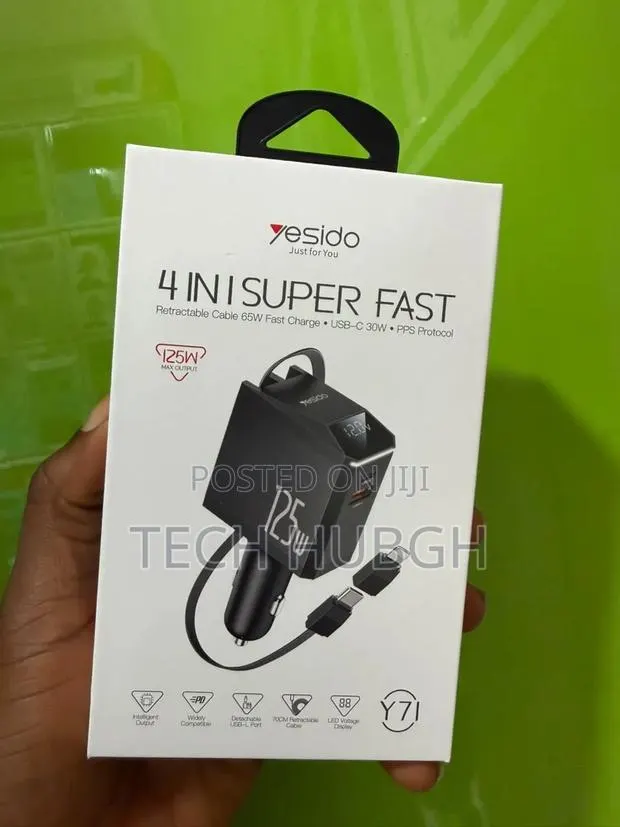 Yesido 4 in 1 Super Fast Car Charger 65w · Photo 1
