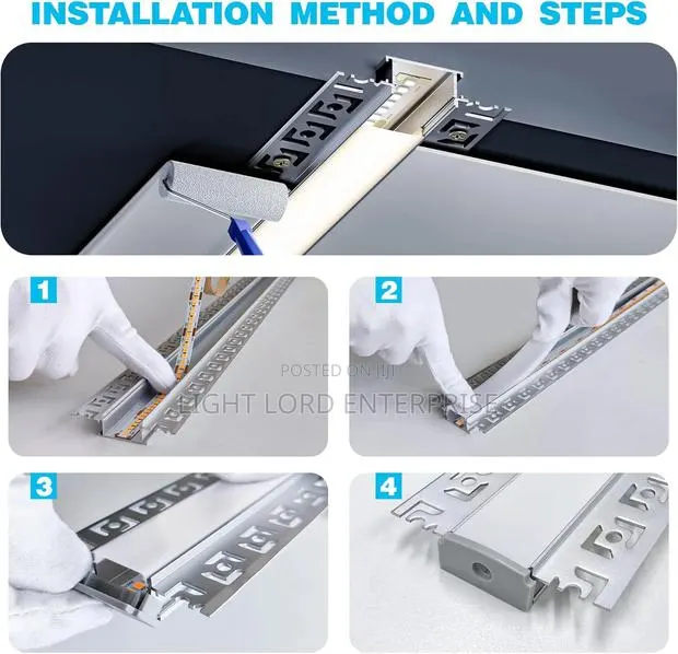 Poshplus Plaster Boards Aluminum Profiles Channel 10feet · Photo 2