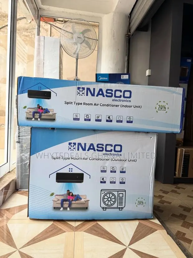 Nasco Split Airconditioner| 1.5hp| 70% Energy Saving|cools Faster|r410
