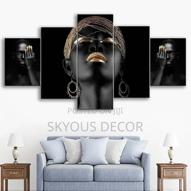 Black Girl Gold Wall Art Decor · Photo 1