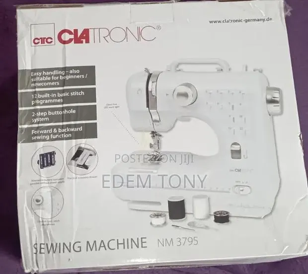 Clatronic Nm 3795 White and Silver Free-Arm Sewing Machine · Photo 1