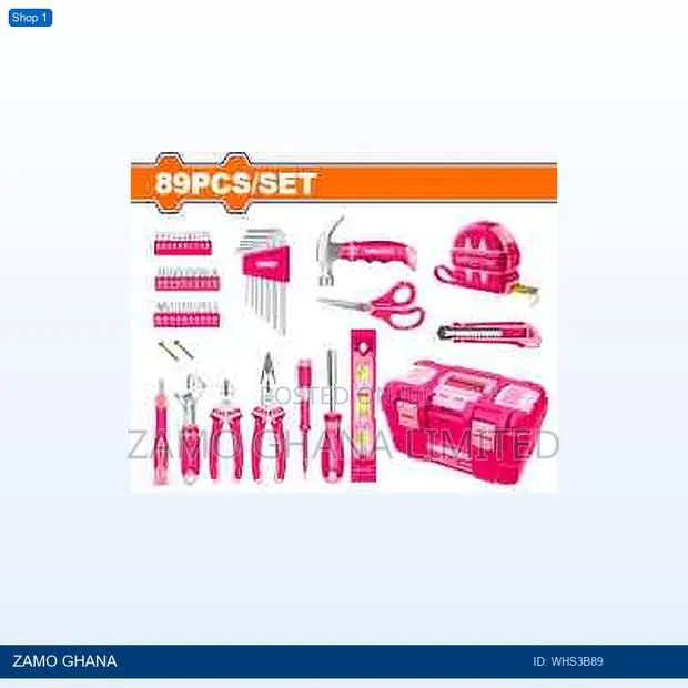 89 PCS Pink Hand Tools - Whs3b89 · Photo 1