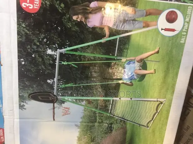 Swing 3 in 1 Basketball Hoop Football Goal Seesaw Net · Photo 3