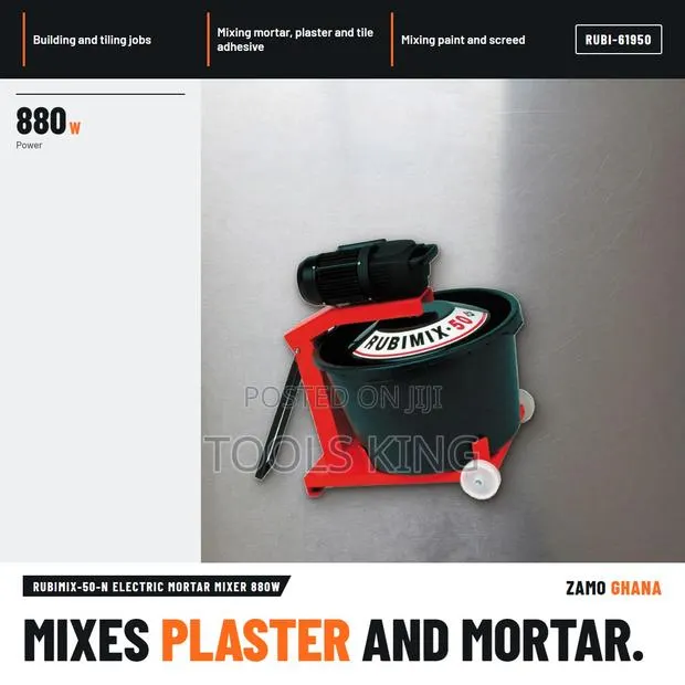 Rubimix-50-N Electric Mortar Mixer 880W - RUBI-61950 · Photo 1