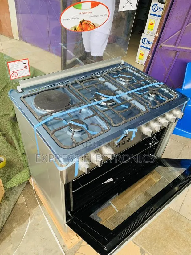 4-1 Stove Gas Electric Oven Rotisserie 60/90 Sliver · Photo 1