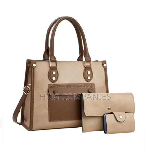 Ladies Leather Bag 3pcs Set Large in Accra - Fast Delivery in 2 Hours · Photo 1