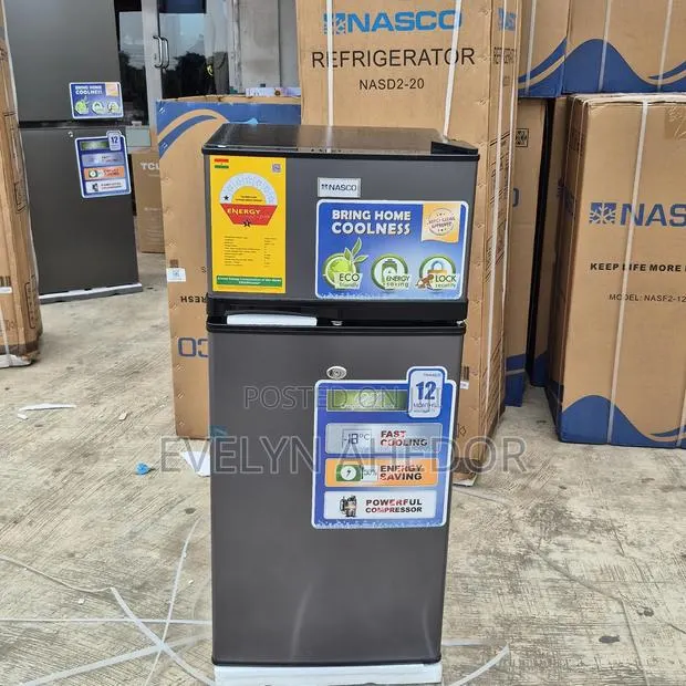 Gray Colour of Nasco Top Freezer 95l Double Door for Sale · Photo 1