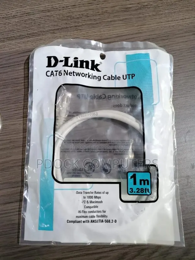 1m Dlink Cat6 Utp 24 Awg Round Patch Cord · Photo 1