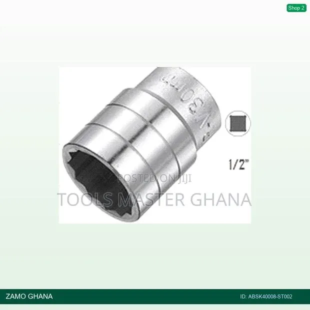 Drive Socket Short 12pt 1/2inch X 8mm - Absk40008-St002 · Photo 1
