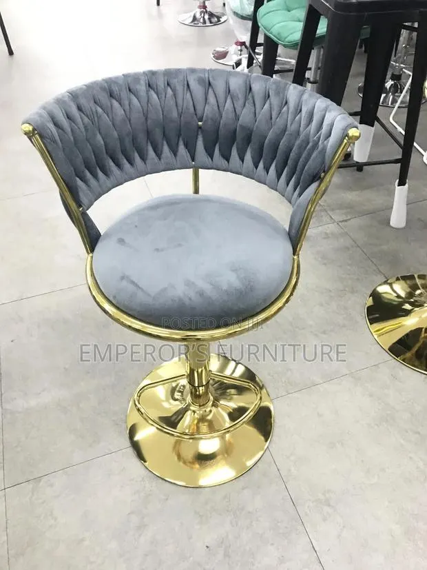 Grey Bar Chairs With Gold Framing · Photo 1
