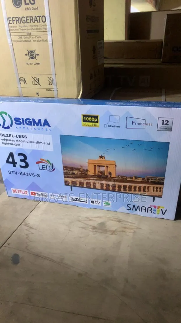 Sigma 43′′ FHD Smart Android Frameless Satellite Tv · Photo 1