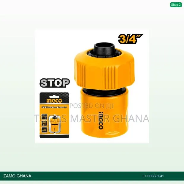 Plastic Hose Connector 0.75" Stop - Hhcs01341 · Photo 1