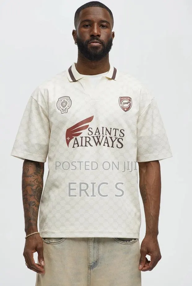 Saints Johnny Collar Soccer Jersey – Ivory · Photo 1