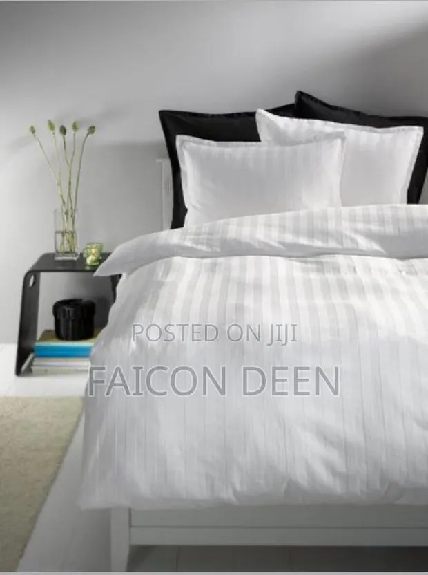 Reliable Quality for Hotels and Lodges ;(White Stripped Duvet Covers · Photo 1