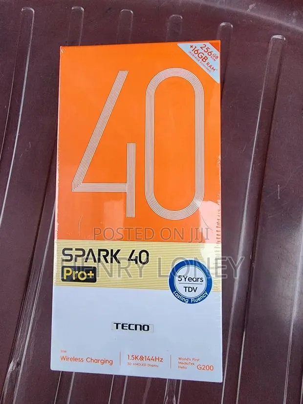New Tecno Spark 40 Pro+ 256 GB Black · Photo 1