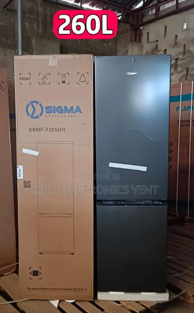 Sigma 260Liter Double Door Fridge Bottom Freezer