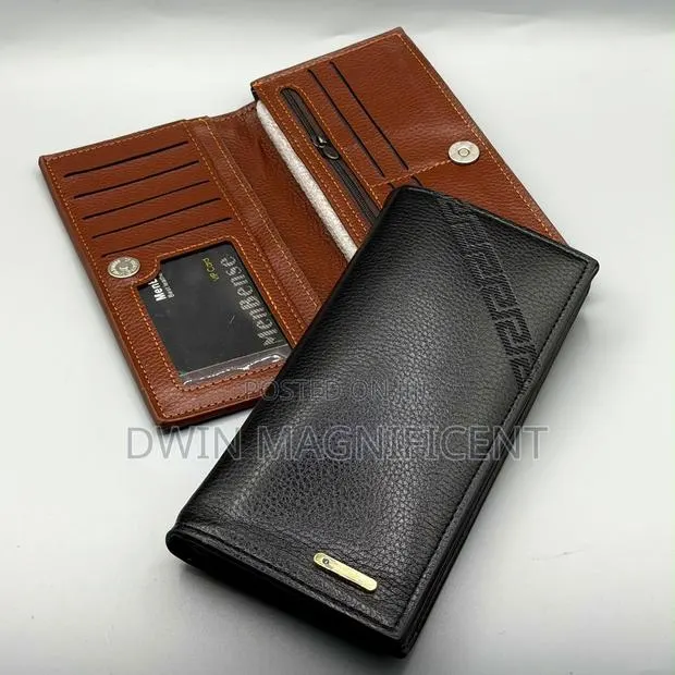 Branded Long Wallet Made From Vintage-Style PU Leather · Photo 1