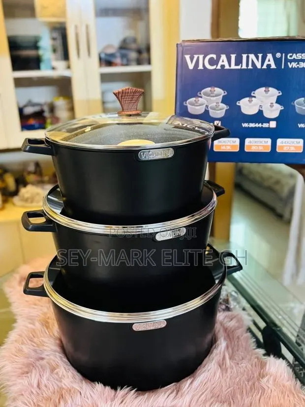 3 Set Large Granite Cookware Set · Photo 1