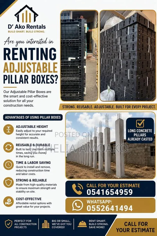 Adjustable Pillar Boxes for Renting · Photo 1