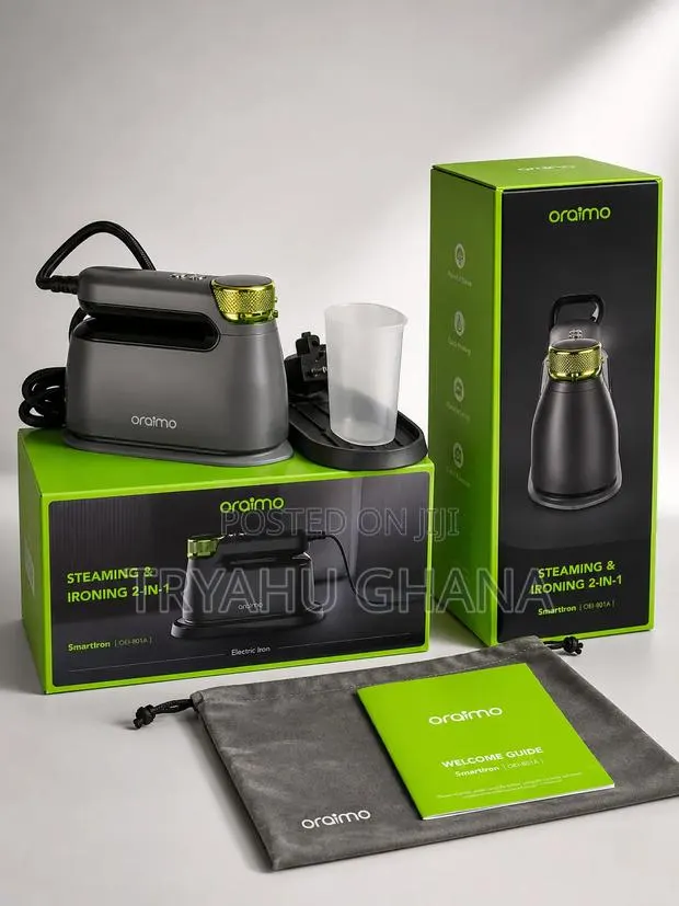 Buy Oraimo 2in1 Steaming Ironing Device Online | Smart Iron Ghana · Photo 1