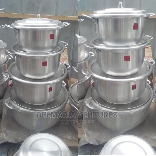 4 Sets Big Cooking Pots (Koko Silver) for Sale