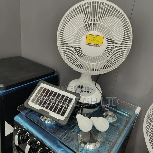 Classy High Grade Morgan Rechargeable Fan With Solar Panel & Led Light · Photo 1
