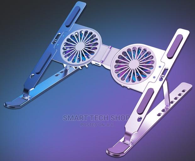 Aluminum 7 Level Adjustable Computer Stand With Fan · Photo 1