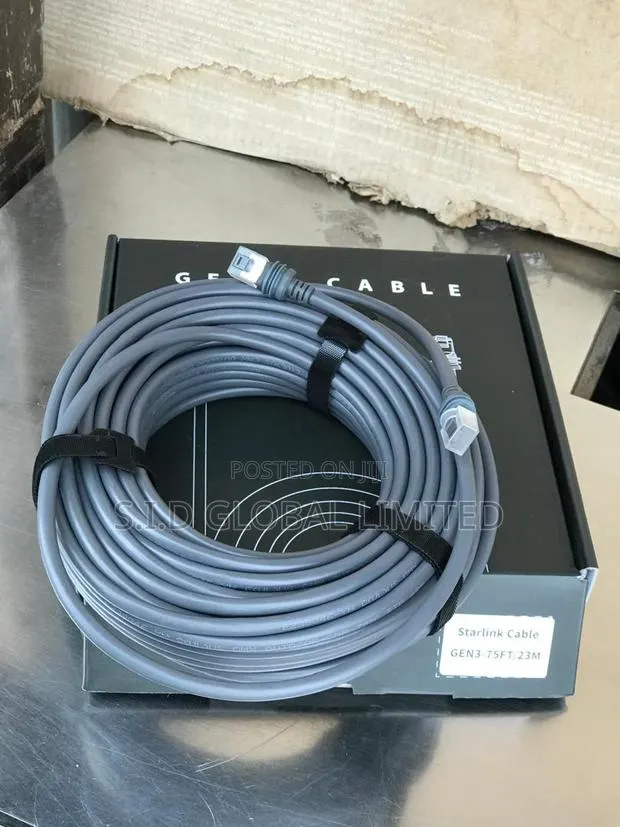 Lag-Free 75ft Replacement Cable for Starlink · Photo 1