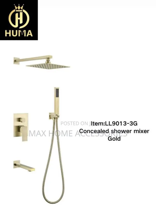 Huma Concealed Shower Mixer Gold · Photo 1