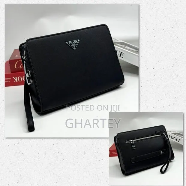 Prada Luxury Black Wrist Pouch – Sleek Style, Everyday Elegance · Photo 1