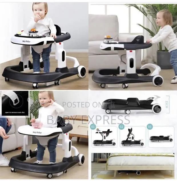 Foldable Baby Walker – Adjustable Height, Strong Easy to Store. · Photo 1