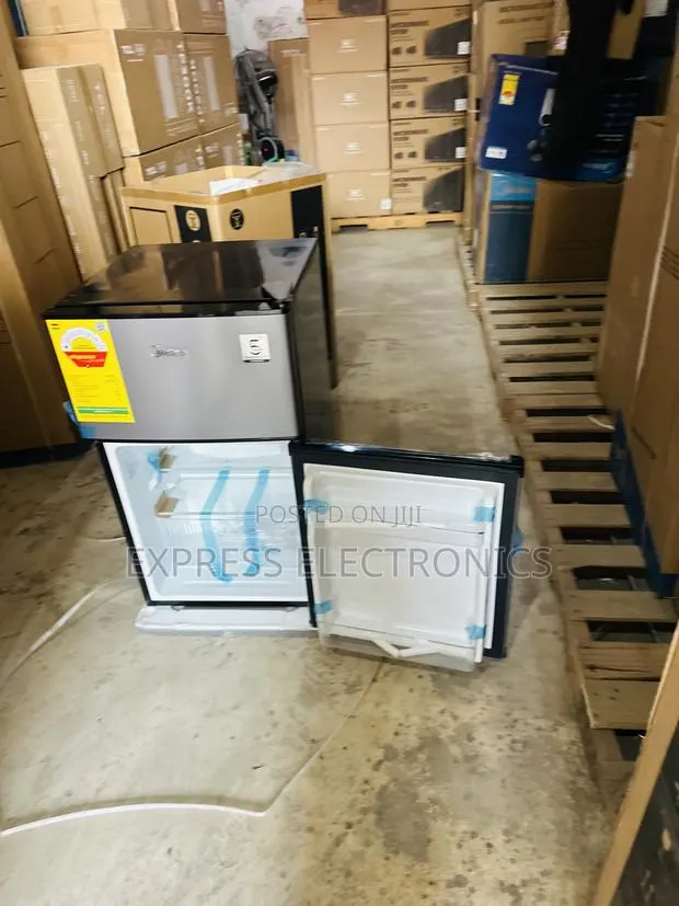 87l Double Door Fridge Table Top Midea Dark Grey · Photo 1