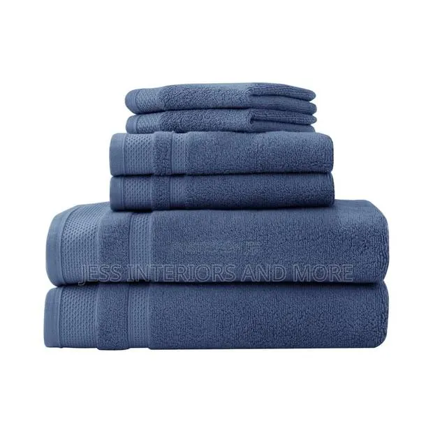 Hotel Style Luxury Bath Set, 100% U.S. Cotton, Washed Indigo · Photo 1