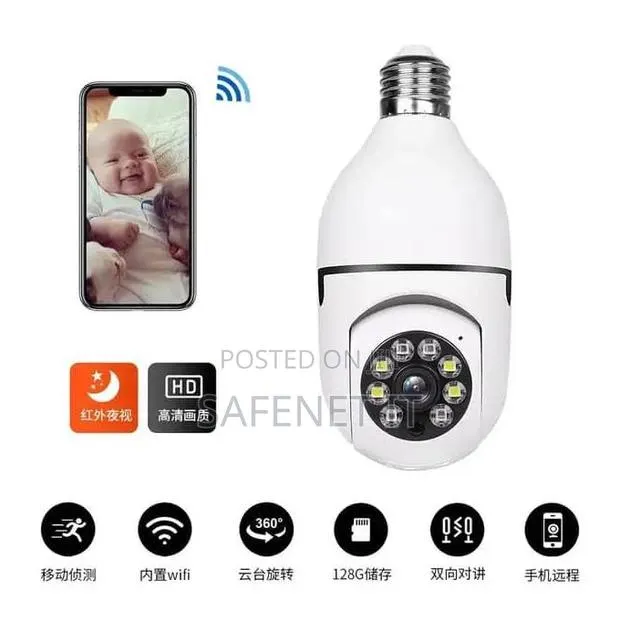 360° Wifi Bulb Camera, 360° Wifi Smart PTZ Bulb Camera · Photo 1