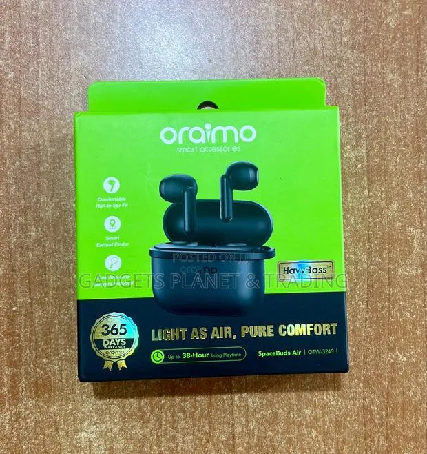 Oraimo Spacebuds Air 38 Hours Smart Finder TWS Earbuds - Otw-324s · Photo 1