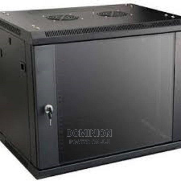 4U 600X600 Glass Door Rack Cabinet With Fan(Black) · Photo 1