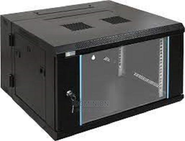 6u 600x600 Front Glass Door Wall Cabinet With Fan (Black) · Photo 1
