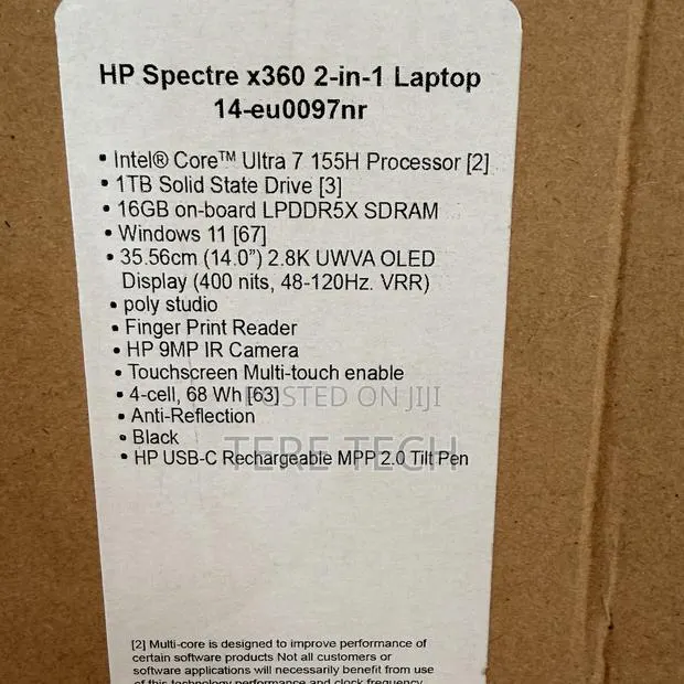 New Laptop HP Spectre 14 16GB Intel Core Ultra 7 SSD 1T · Photo 1
