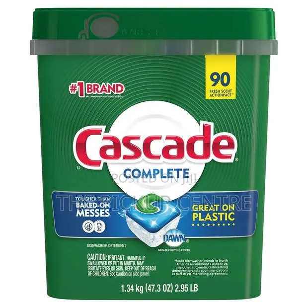 Cascade Complete Dishwasher Detergent Actionpacs, 90 Count · Photo 1