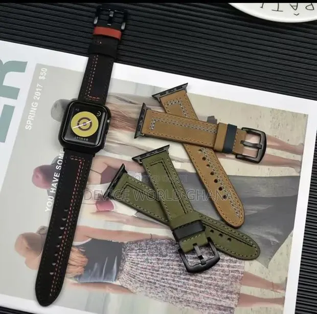 Warrior Leather Strap/Band for Apple Watches. Series 1-11 All Models · Photo 1