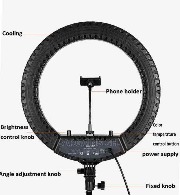18 Inches RGB Hq Ring Light With Stand and Bag · Photo 4