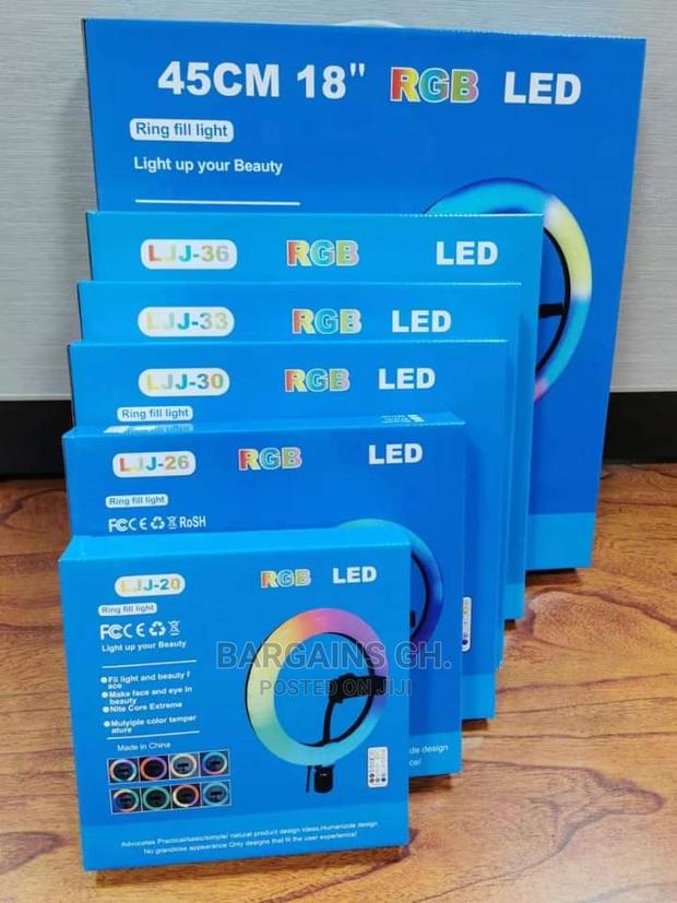18 Inches RGB Hq Ring Light With Stand and Bag · Photo 2