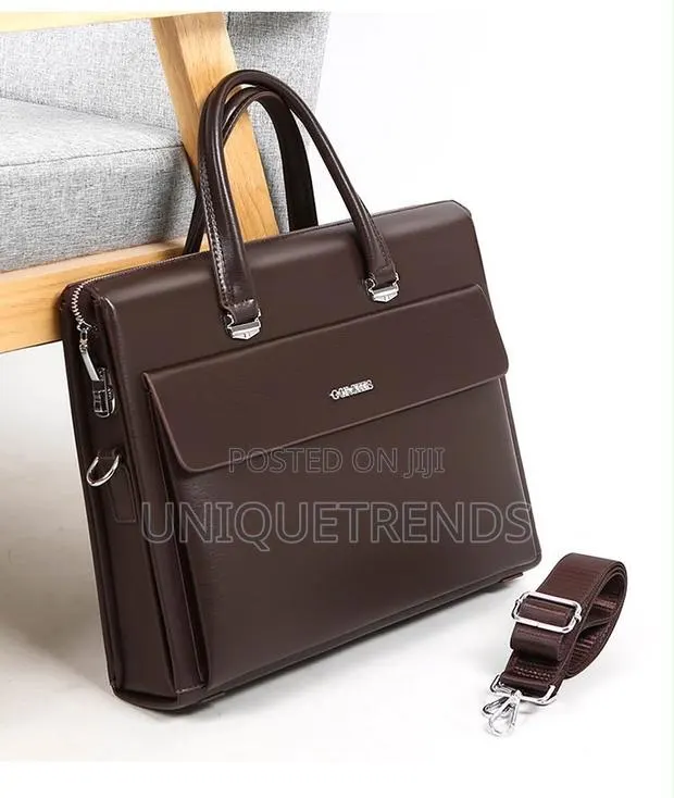 Premium Leather Briefcase/ Laptop Bag (Brown) · Photo 1