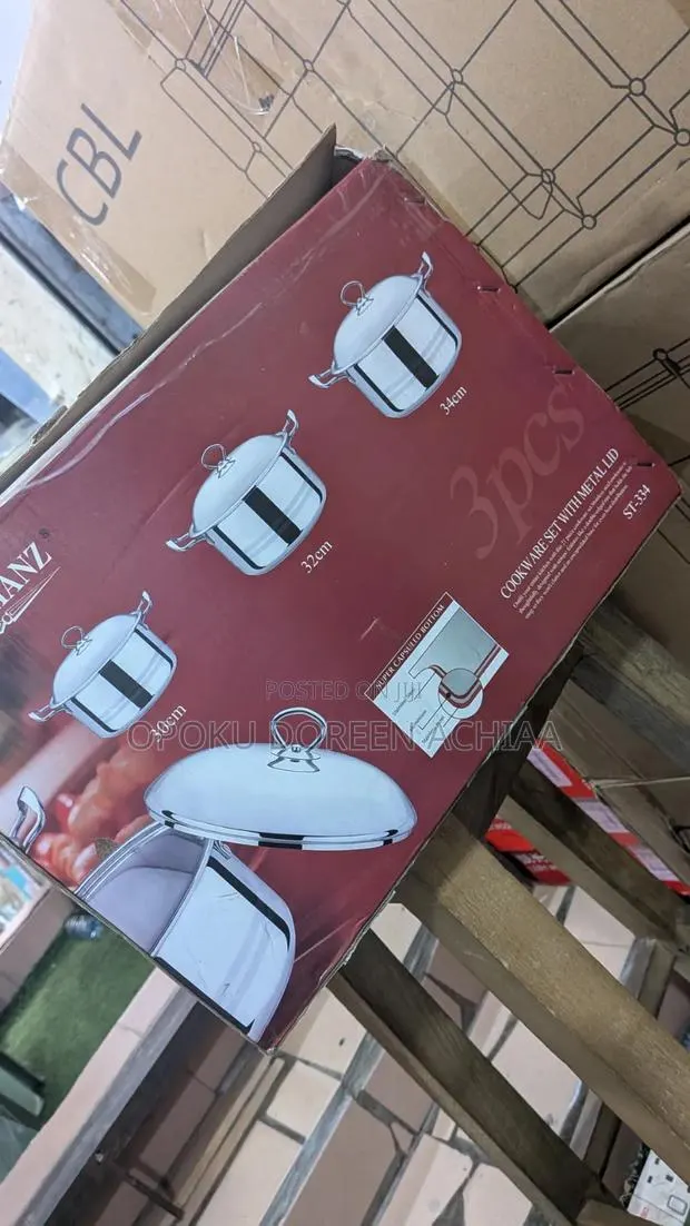 3Set Stainless Steel Cookware · Photo 1