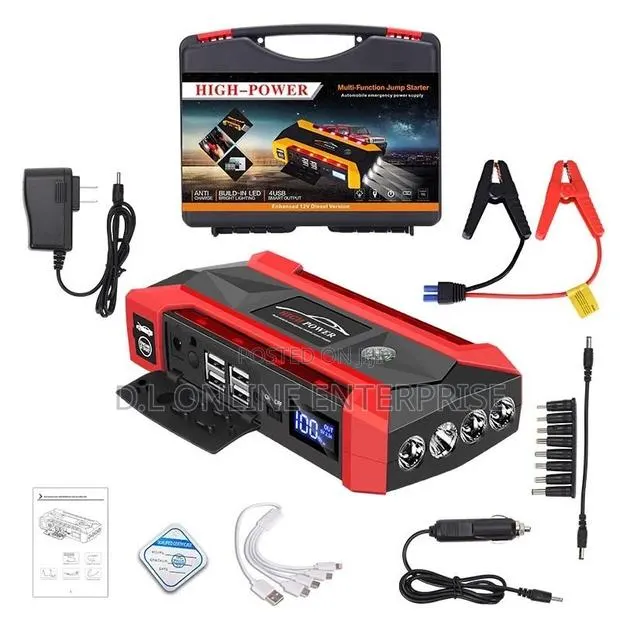 Car Jump Starter High-Capacity Battery and Built-in Air Compressor · Photo 1